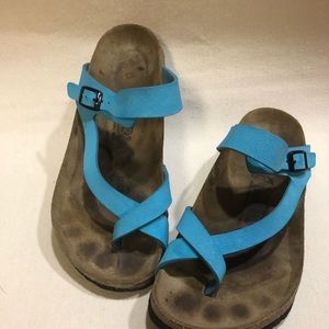 Birkis turquoise sandals